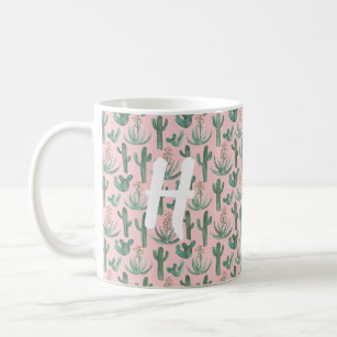 MONOGRAM Watercolor Cactus & Succulent Desert Coffee Mug