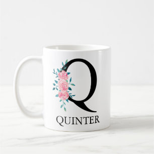 Monogram Watercolor Custom Single Letter Q Coffee  Coffee Mug