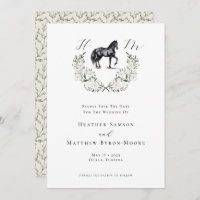 Monogram Watercolor Equestrian Elegant Wedding