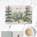 Monogram Watercolor Pine Forest Mountain Rustic iPad Mini Cover<br><div class="desc">Protect and personalize with Monogram Watercolor Pine Forest & Mountain Rustic iPad mini Cover. Your name,  your style,  nature's charm.</div>