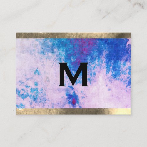Monogram Watercolor Trim appointment card Appointment Card