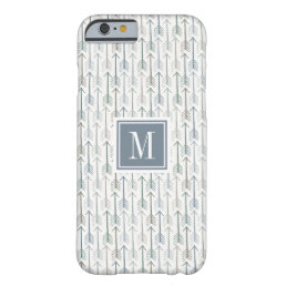 Monogram | Watercolor Wanderlust Arrow Pattern Barely There iPhone 6 Case
