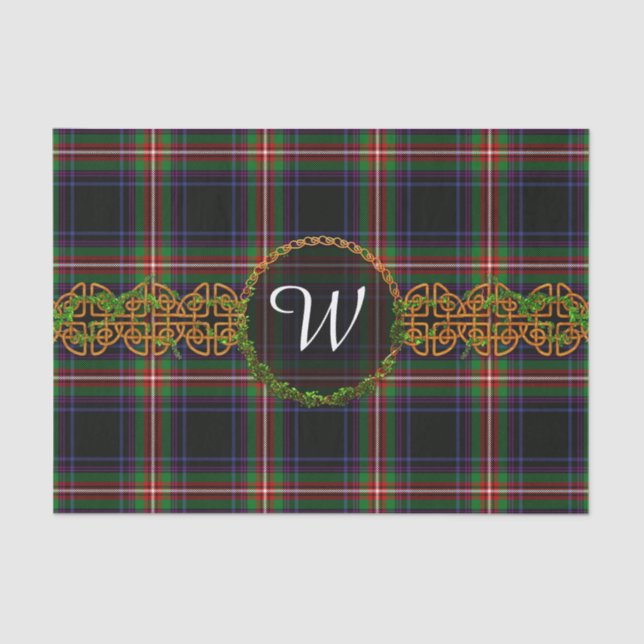 Monogram Watt Tartan Tissue Paper (Front)