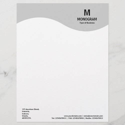 Monogram Wave _ Light Gray CCCCCC Letterhead