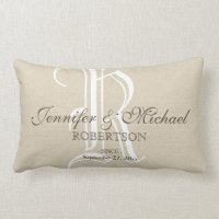 Monogram Wedding / Anniversary Pillow