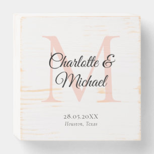 Monogram Wedding Box Geschenkschachtel