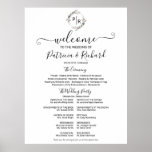 Monogram Wedding Ceremony Program Sign Foam Board<br><div class="desc">A simple chic monogram watercolor floral gray, cream and beige wedding ceremony program sign foam board. Easy to personalize with your details. Modern boho wedding ceremony program sign foam board editable, wreaths photo wedding invitation, customizable, calligraphy handwritten font, simple, elegant. CUSTOMIZATION: If you need design customization, please contact me through...</div>