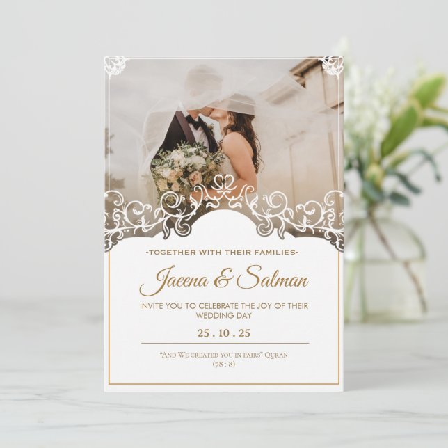 Monogram wedding customizable template  with photo (Standing Front)