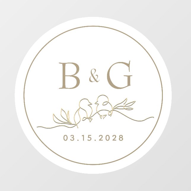 Monogram Wedding Dance Floor Decals (Front)