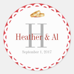 Monogram Wedding Envelope Seal Stickers