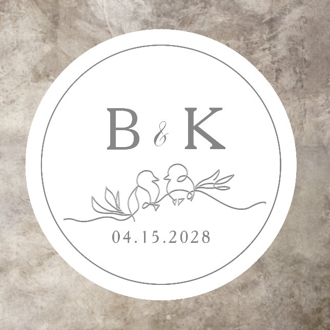 Monogram Wedding  Floor Decals (Insitu)