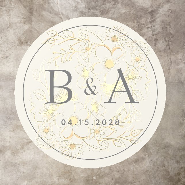 Monogram Wedding Floor Decals (Insitu)