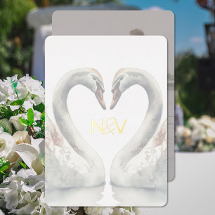 Monogram Wedding Foil Invitation