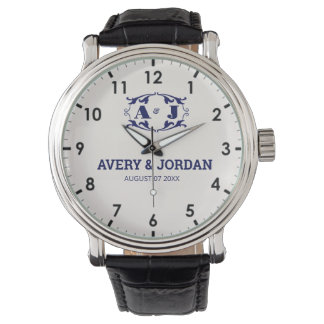 Monogram wedding gift Luxury Typography Watch