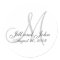 Monogram Wedding Initial Bride Groom Seal Sticker