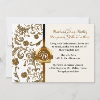 Monogram Wedding Invitation