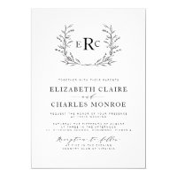 Monogram Wedding Invitation