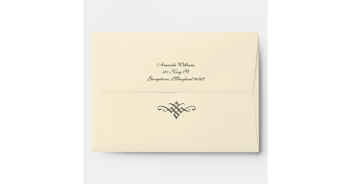 Monogram Wedding Invitation Envelope | Zazzle