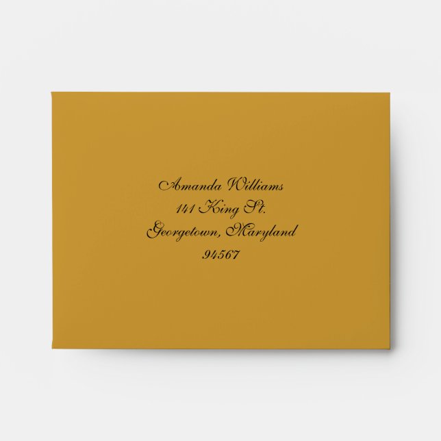 Monogram Wedding Line RSVP Envelope (Front)