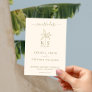Monogram Wedding Logo Palm Tree Save the Date Invitation