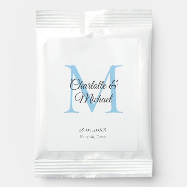 Monogram  Wedding Margarita Drink Mix (Front)