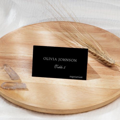 Monogram Wedding Meal Choice Table Place Card