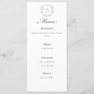 Monogram Wedding Menus
