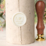 Monogram Wedding Minimalist Initials Wax Seal Stamp<br><div class="desc">Monogram Wedding Initials Wax Seal Stamp for Black and White Wedding,  You can change the color as per your requirement. More products for Black and White Wedding are in this collection below.</div>