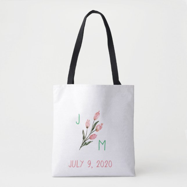 Monogram Wedding Party Tote bag (Front)