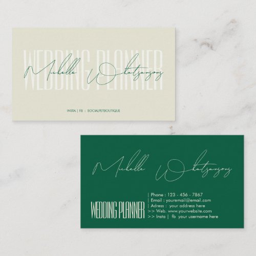 Monogram WEDDING PLANNER modern script