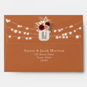 Monogram Wedding Return Address Envelope