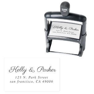 Monogram Wedding Return Address  Self-inking Stamp