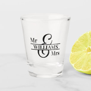 Monogram Wedding Shot Glass