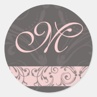 Monogram Wedding Sticker