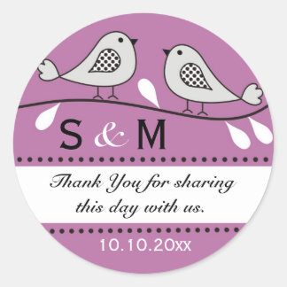 Monogram Wedding Thank You Stickers