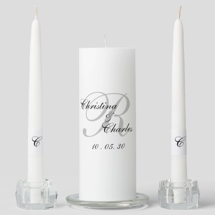 monogram unity candle