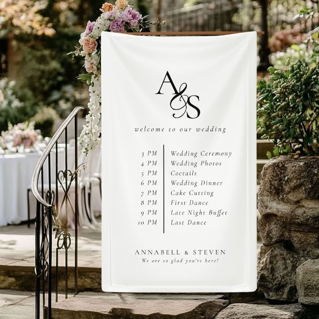 Monogram, Wedding, Welcome & Order of the Event Banner (Monogram, Wedding, Welcome & Order of the Event Banner)