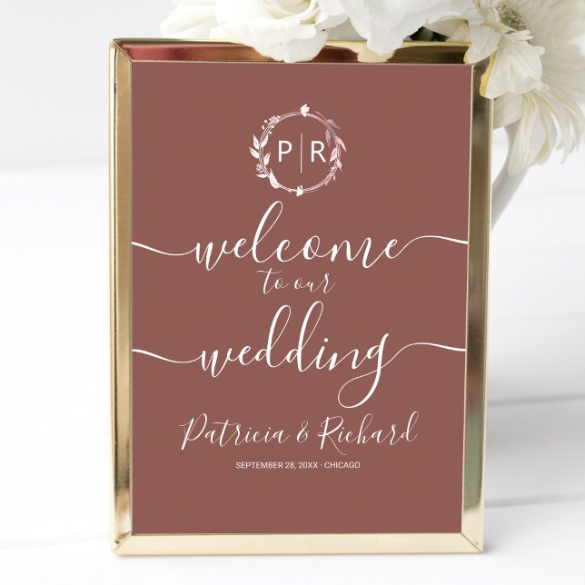 Monogram Wedding Welcome Sign Foam Board (Creator Uploaded)
