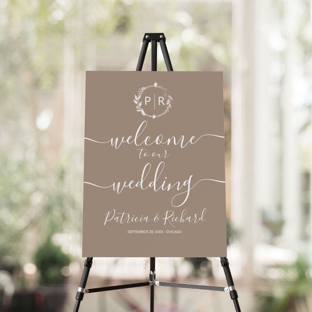 Monogram Wedding Welcome Sign Foam Board (Creator Uploaded)