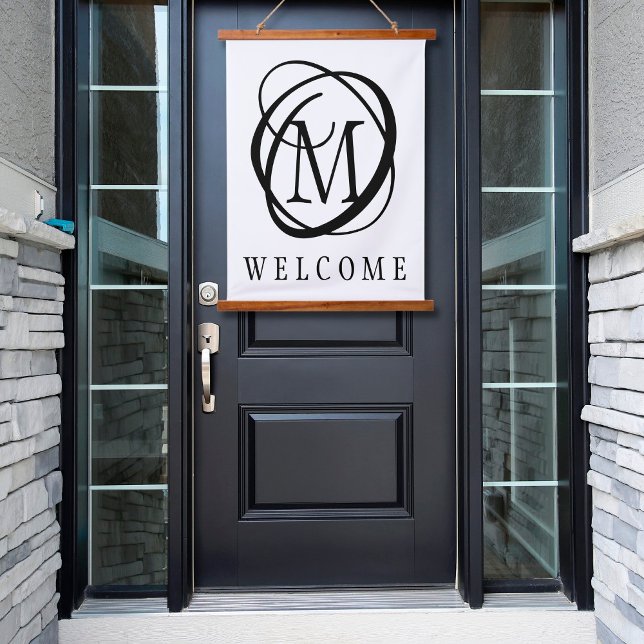 Monogram Welcome Custom Colors Hanging Tapestry (Creator Uploaded)