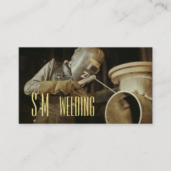 Monogram Welding Business Card by harcordvalleyranch at Zazzle