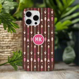 Monogram Western Boho Arrows Desert Cowgirl iPhone 15 Pro Max Case