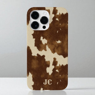Monogram Western Country Modern Brown Cowgirl Case-Mate iPhone 14 Pro Max Case