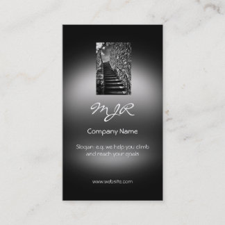 Monogram, Where Your Steps Lead, metallic-effect Business Card