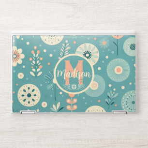 Monogram Whimsical Blooms HP Laptop Skin