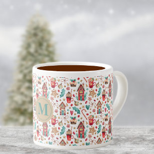 Monogram Whimsy Houses & Sweets 6oz Espresso Cup