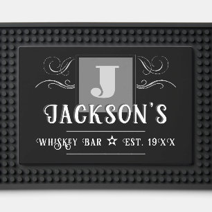 Monogram Whiskey Bar  Bar Mat