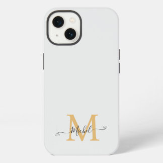 Monogram White | Elegant Minimalist iPhone 13 Case