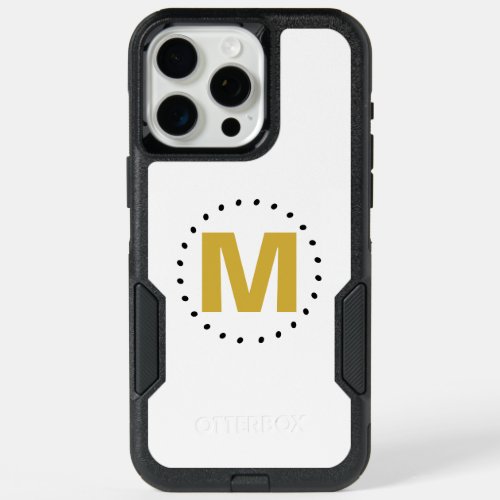 Monogram White Gold Black iPhone 15 Pro Max Case