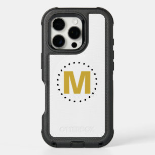 Monogram White Gold Black iPhone 16 Pro Case